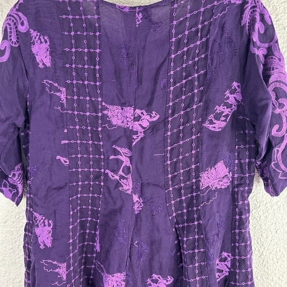 Johnny Was Runswick Lora Tunic Grape Royale SZ XXS - Picture 5 of 7